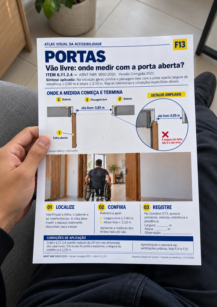Consulta ilustrativa à ficha de portas em uma folha impressa